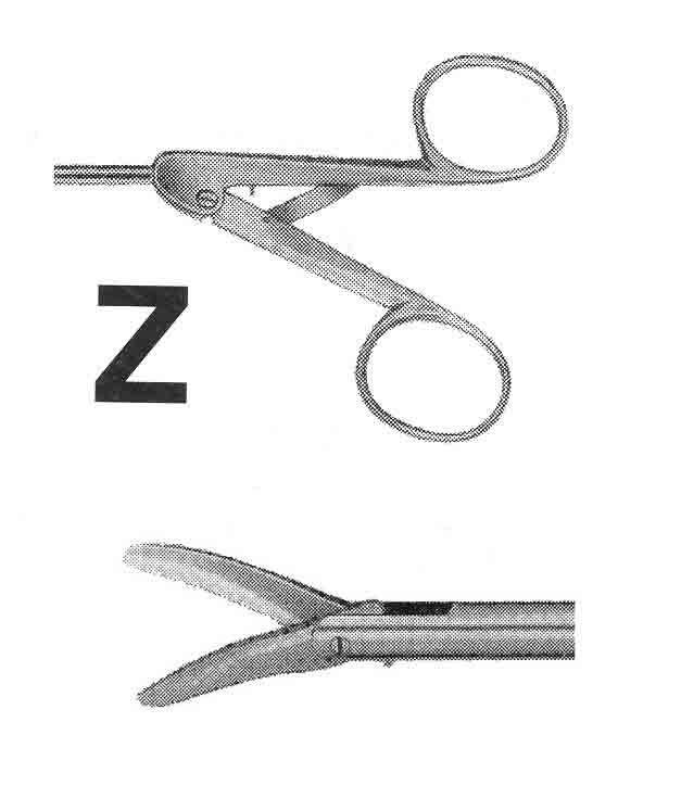 İZOLESİZ MAKAS Z MODEL SAPLI  ÇAP : 5MM L:43CM